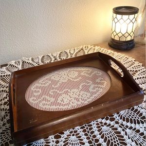 Vintage ‘The Creative Circle’ Wood Serving Tray